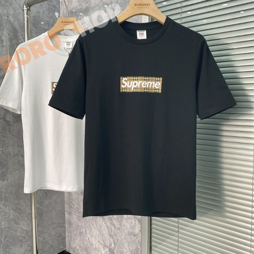 【Supreme x Burberry】 22SS 슈프림 x 버버리 박스 로고 반팔